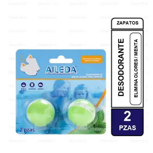 [AB0055] ESFERAS DESODORANTE MENTA AILEDA PARA ZAPATOS 2 UN