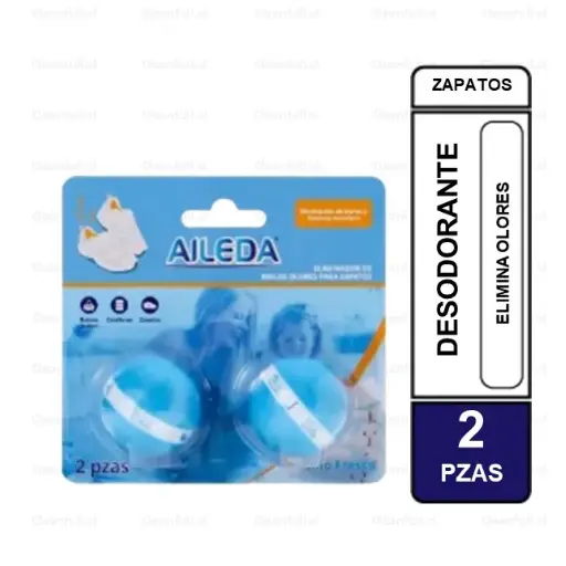 [AB0056] ESFERAS DESODORANTE LINO FRESCO AILEDA PARA ZAPATOS 2 UN