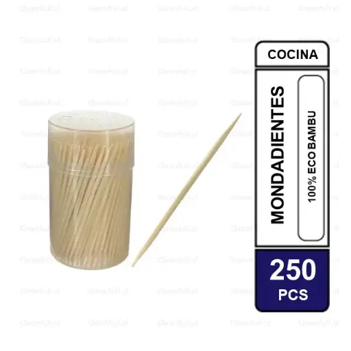 [AR0066] MONDADIENTES AILEDA 100% ECO BAMBU 250 PCS