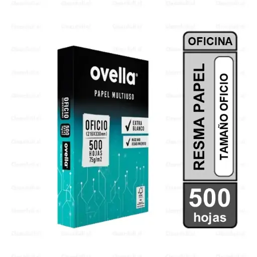 [RE0003] RESMA PAPEL FOTOCOPIA OVELLA OFICIO 75GR 500