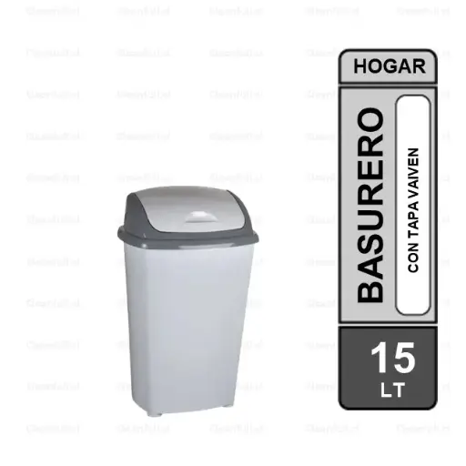 [OC0016] BASURERO DE 15 LTS TAPA VAIVEN