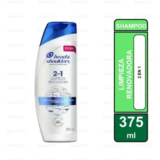 [HG1122] SHAMPOO HEAD&SHOULDERS LIMPIEZA RENOVADORA 2 EN 1  375ML