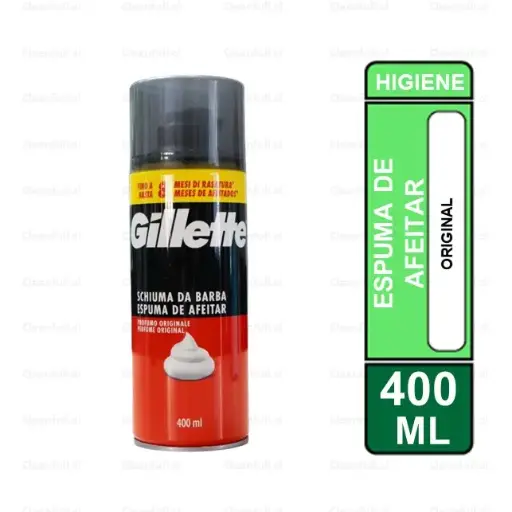 [OF0100] ESPUMA DE AFEITAR GILLETTE ORIGINAL 400 ML