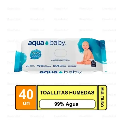 [TB0090] TOALLAS HUMEDAS AQUA BABY 99 % AGUA 40 UN