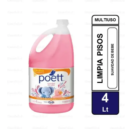 [LP0056] LIMPIA PISOS POETT SUAVIDAD BEBE 4 LT