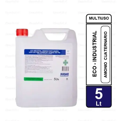 [LC00236] AMONIO CUATERNARIO ECO-INDUSTRIAL DESINFECTANTE 5 LT