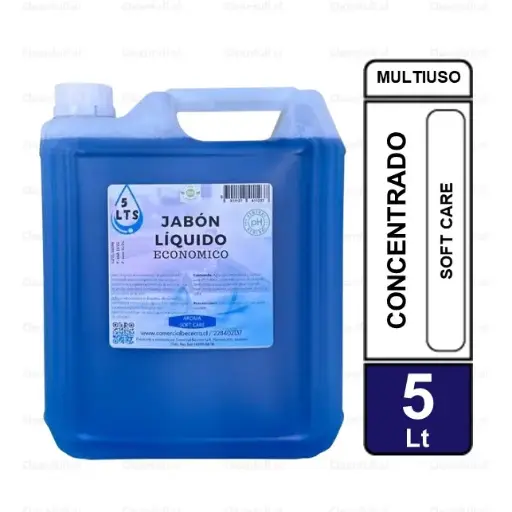[JJ3250] JABON LIQUIDO CON GLICERINA AROMA  SOFT CARE 5 LT