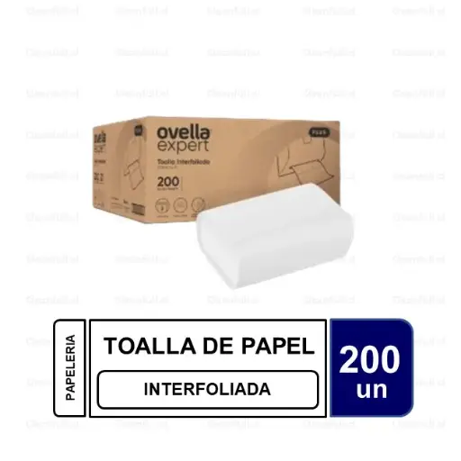 [INT024] CAJA TOALLA OVELLA DH INTERFOLIADA 20 PAQ 200 HOJAS