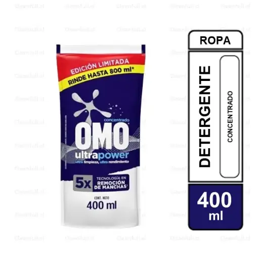 [DL0077] DETERGENTE DOYPACK LIQUIDO OMO CONCENTRADO 400 ML