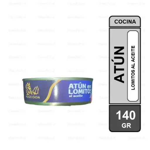 [AB0077] ATUN POSEIDON EN LOMITOS AL ACEITE 140 GR 