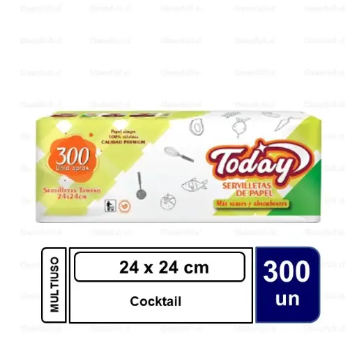 [SE0211] SERVILLETAS TODAY 300 UN 24X24 CM