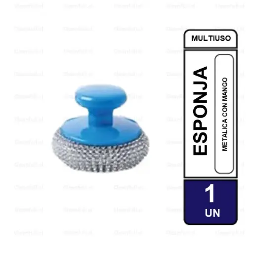 [AC5545] ESPONJA VIRUTILLA AILEDA METALICA CON MANGO 1 UN