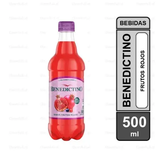 AGUA SABORIZADA BENEDICTINO FRUTOS ROJOS 500ML