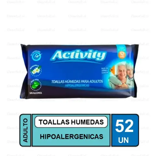 [AM0099] TOALLAS HUMEDAS ADULTO ACTIVITY HIPOALERGENICAS 52 UN