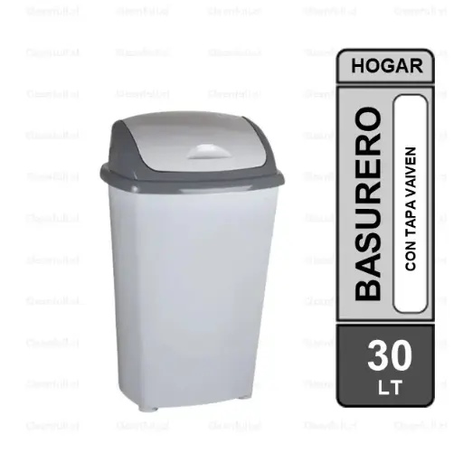 [OC0018] BASURERO DE 30 LTS TAPA VAIVEN