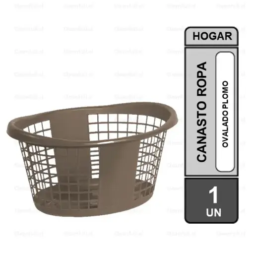 [AC4404] CANASTO ROPA OVALADO GRIS