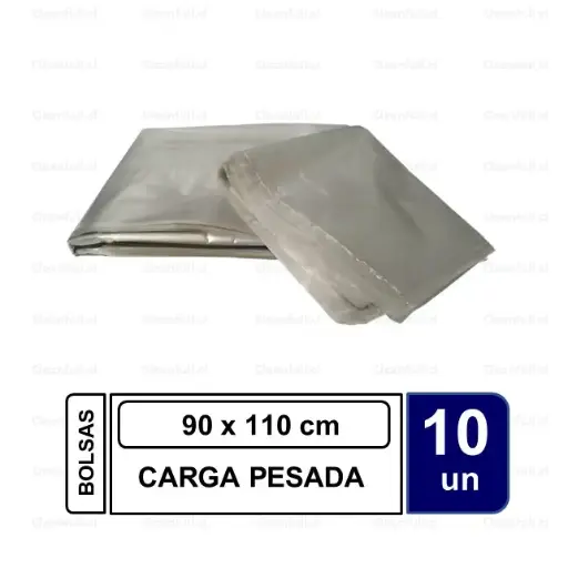 [AC1077] BOLSA BASURA TRANSPARENTE 10 UN 90X110 