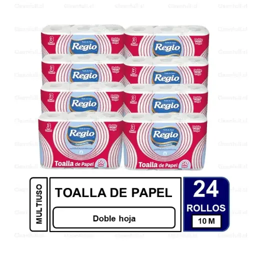 [MA0095] MANGA TOALLA DE PAPEL REGIO 24 ROLLOS 10 MT