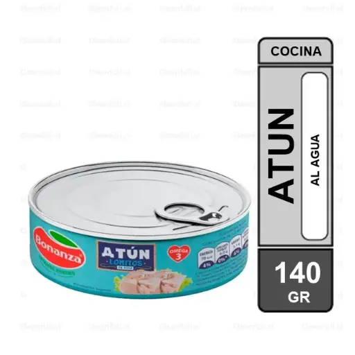 [AB0166] ATUN BONANZA EN LOMITOS AL AGUA  140 GR