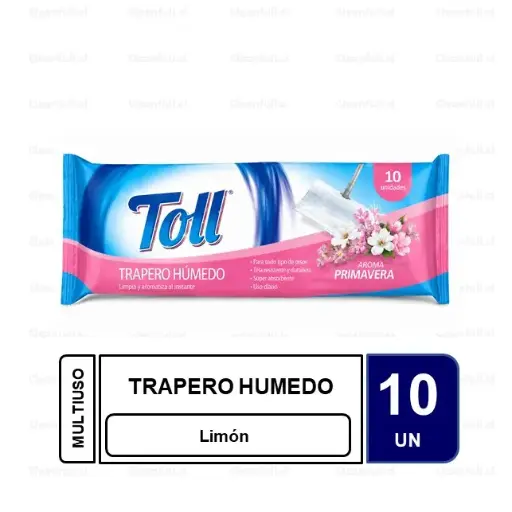 [AC0477] TRAPERO HUMEDO TOLL FLORAL 10 UN