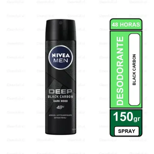 [DD6011] DESODORANTE NIVEA MEN SPRAY BLACK CARBON 150 ML