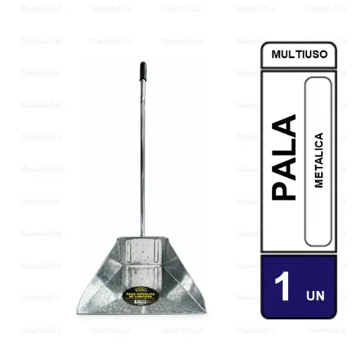 [AC5540] PALA PARA BASURA METALICA CON MANGO TIPO BASTON