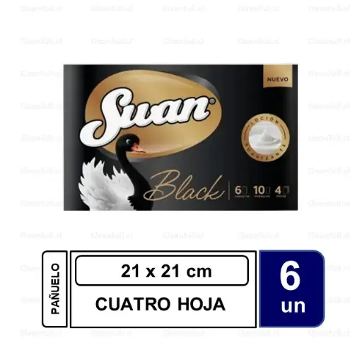 [PN0011] PAÑUELO SWAN PACK 6 UN 4 HOJAS