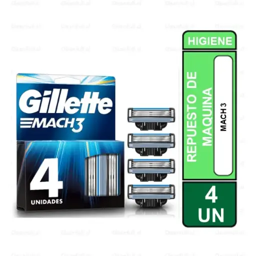 [CP4400] REPUESTO PARA MAQUINA DE AFEITAR GILLETTE MACH3 4 UN