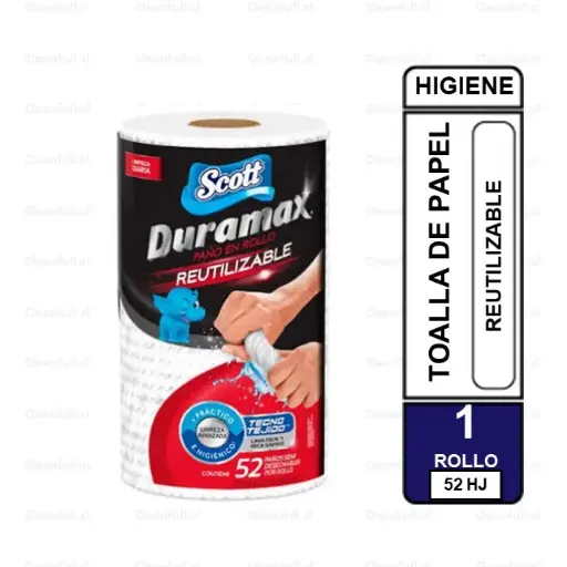 [TP5410] TOALLA DE PAPEL REUTILIZABLE SCOTT DURAMAX ROLLO 52 HOJAS
